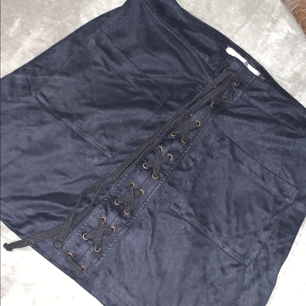 Black Suede Skirt